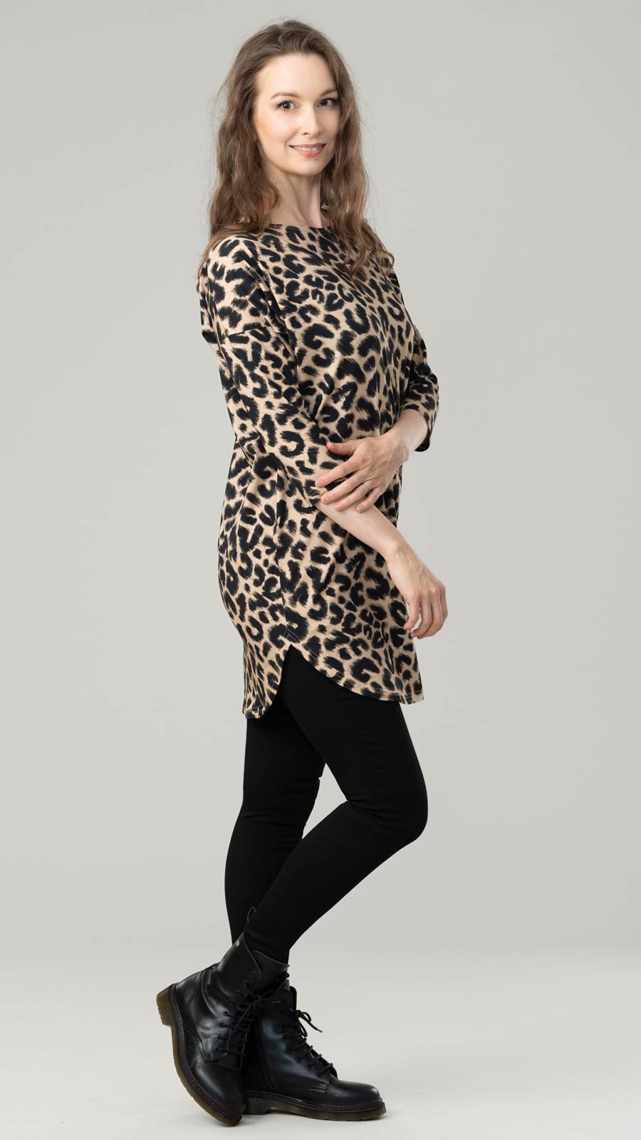 AAVAtunika, kesyttämätön, beige-musta