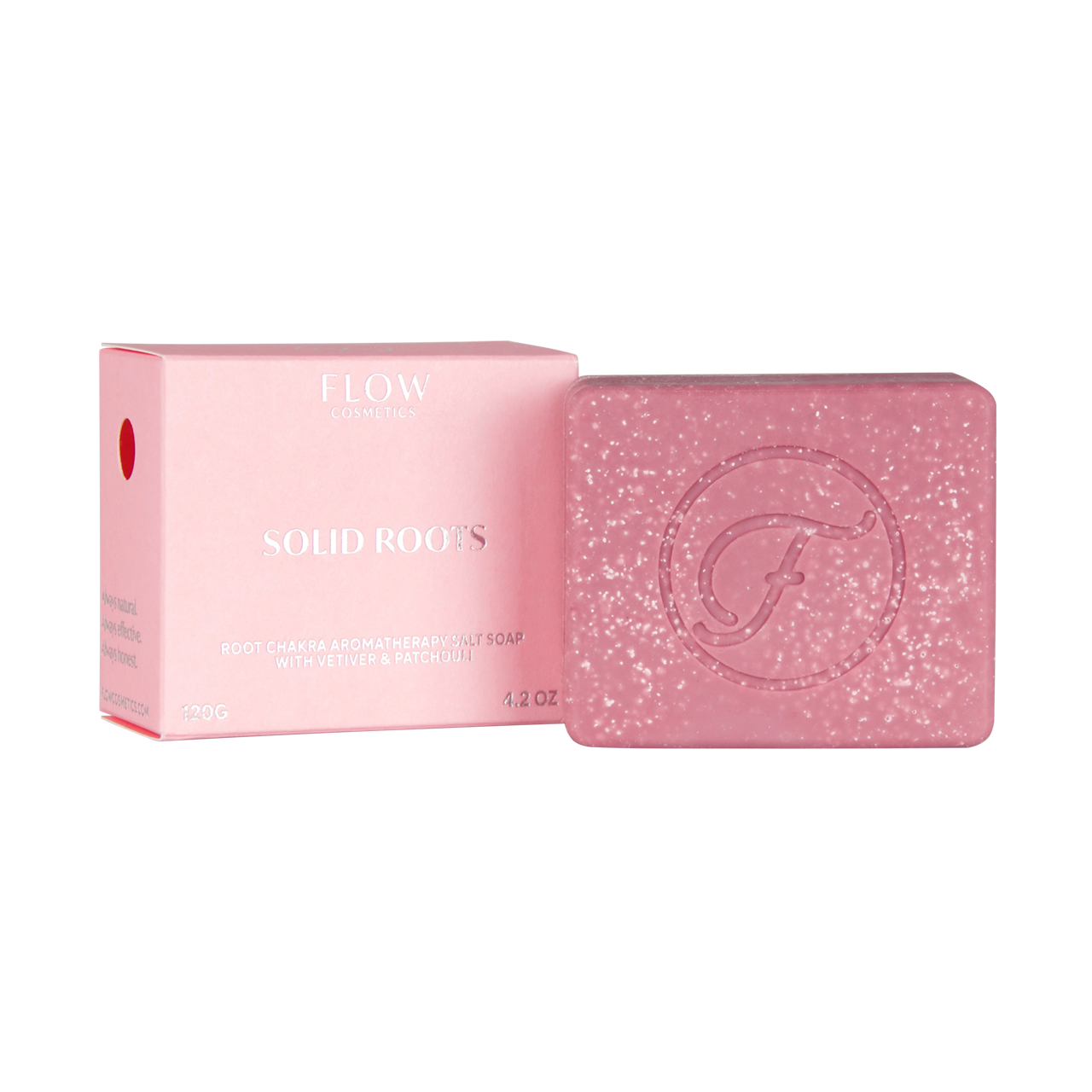 Aromaterapeuttinen suolasaippua ja sen pakkaus.