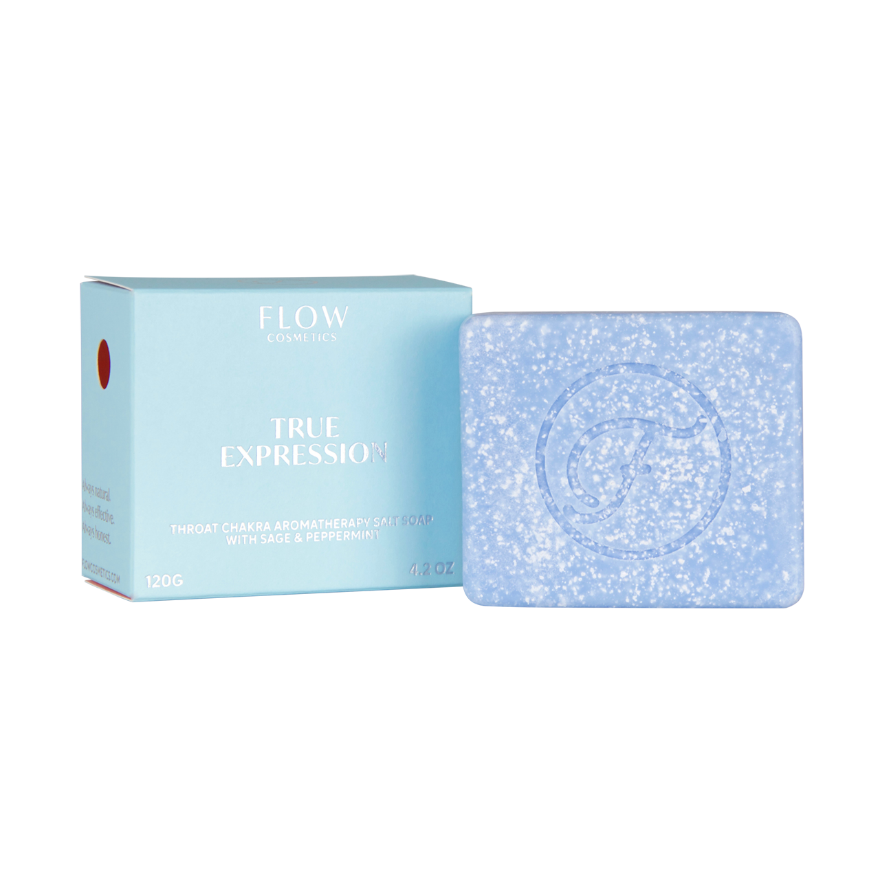 Aromaterapeuttinen suolasaippua ja sen pakkaus.