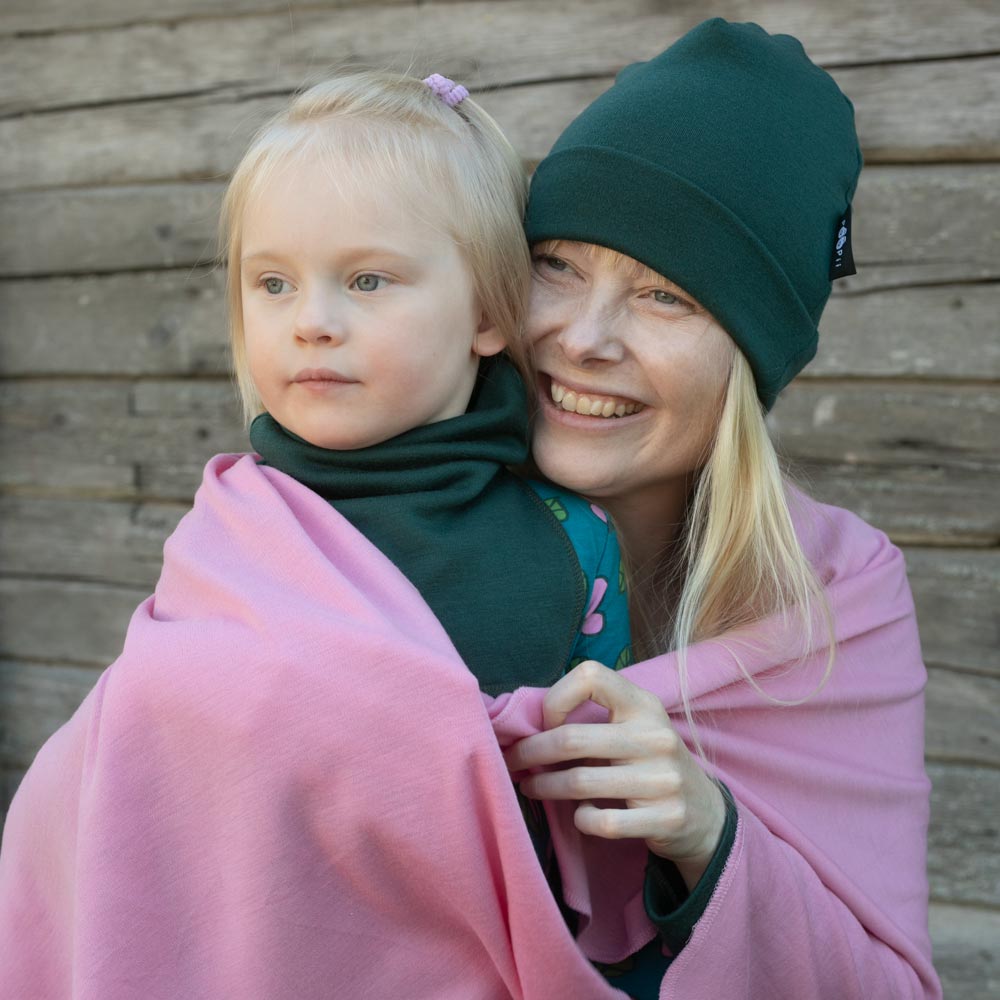 PaaPii merinovilla jättihuivi vaaleanpunainen