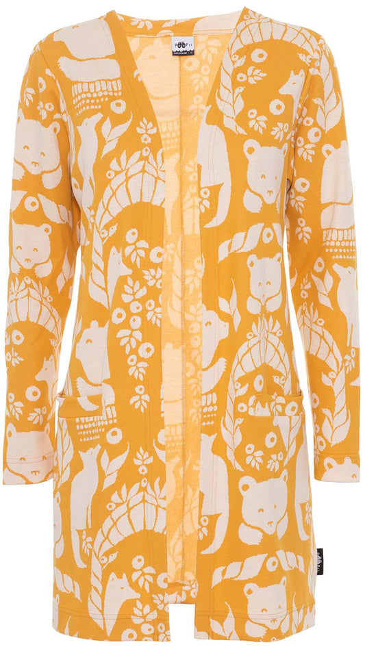 PaaPii jacquard neuletakki Pohjolan portti okra