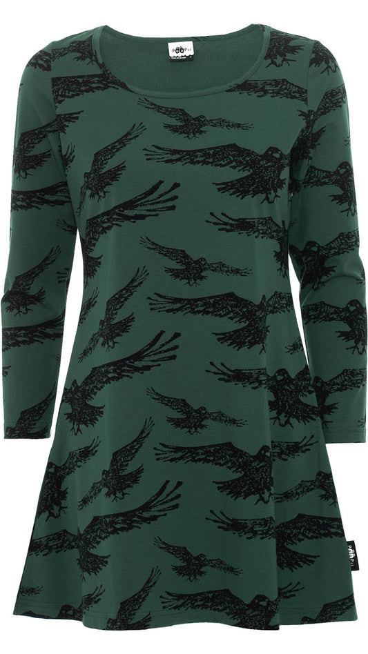 PaaPii Sumu-tunika korppi tumman vihreä tuotekuva