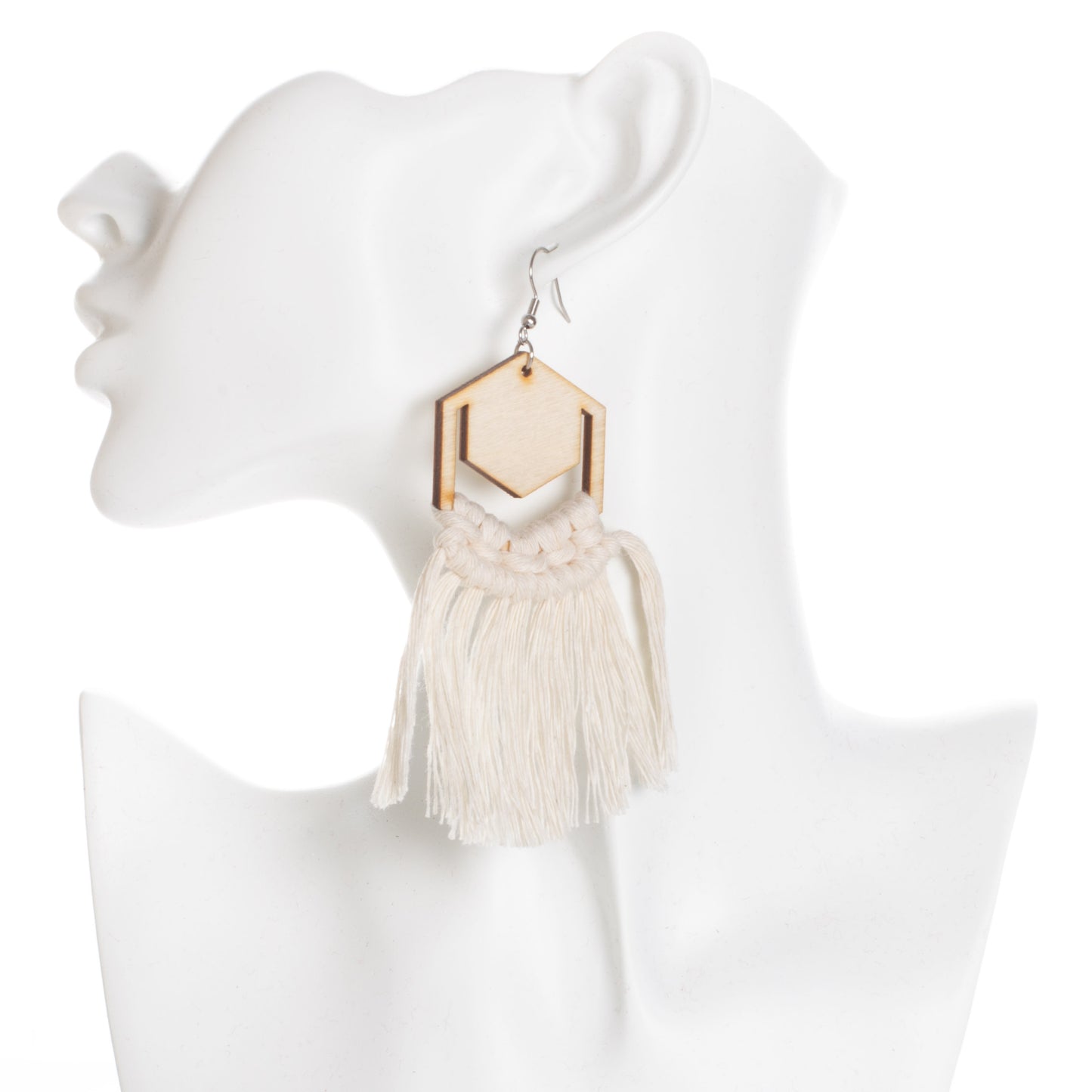 Shiny Knot makramee luonnonvalkoinen