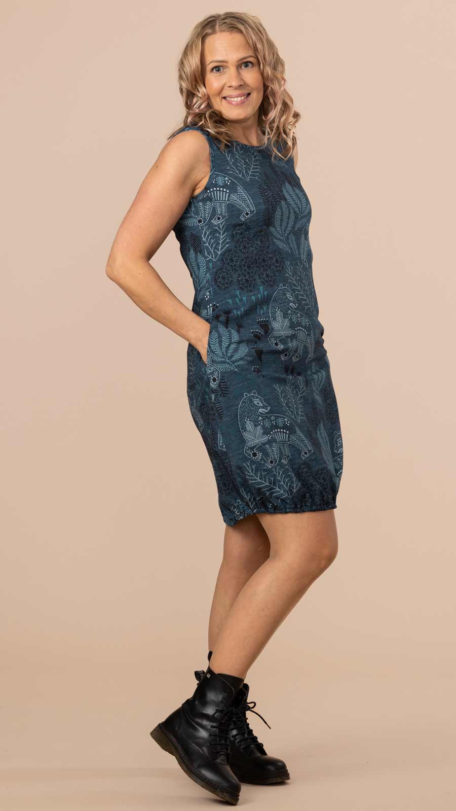 Versonpuodin Helle-tunika korvenkuningas sininen