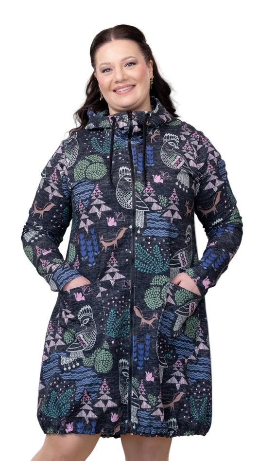 Versonpuoti JEMMAtakki sielulintu sininen, musta, vaaleanpunainen edestä