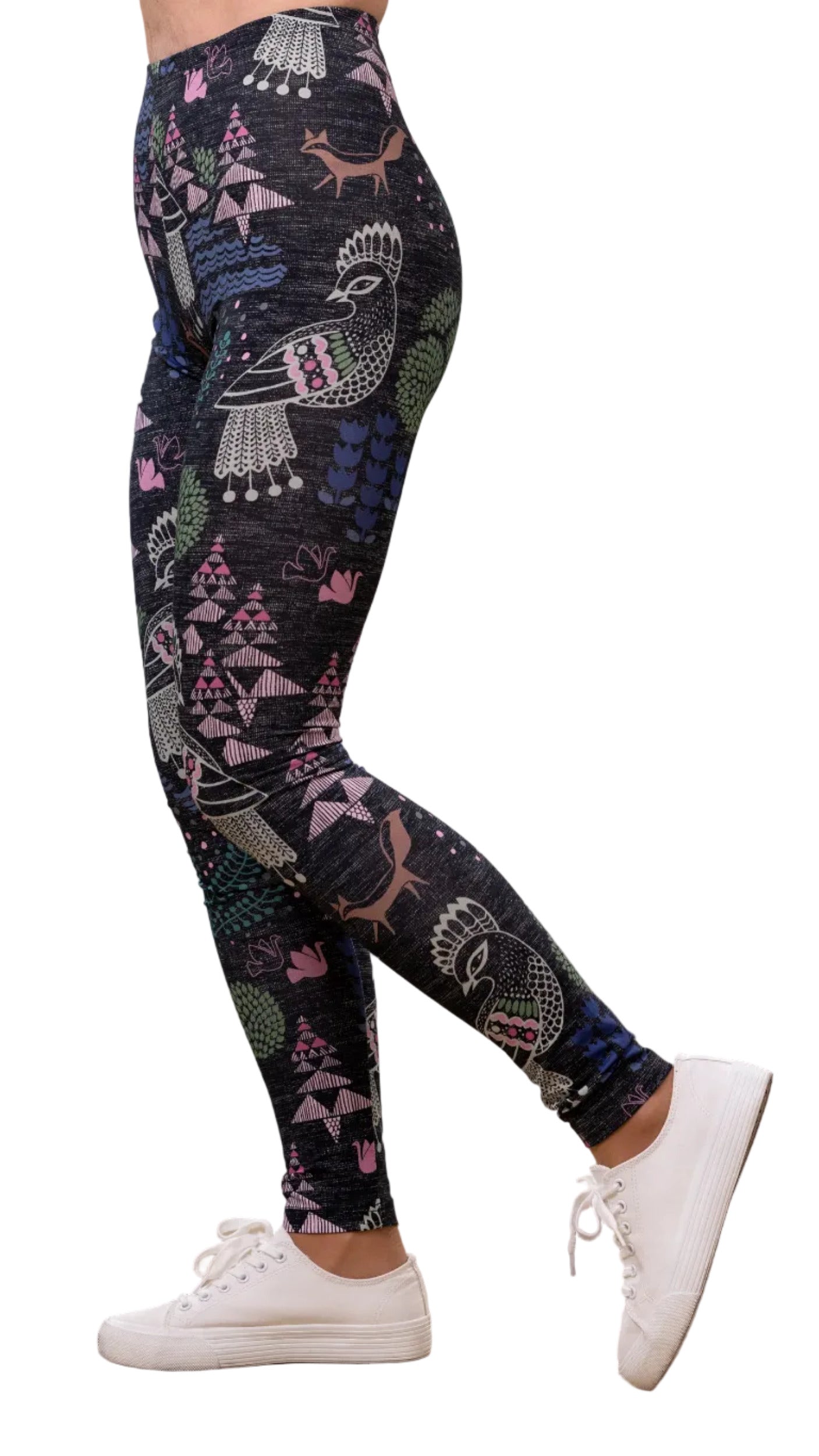 Versonpuodin MUKAVAleggings sielulintu vaaleanpunainen sininen