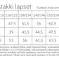 Versonpuoti Pomppatakki mittataulukko