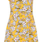PaaPii Sointu mekko omenatarha keltainen lyhythihainen mekko kukka kuviolla